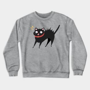 Spooked Cat Crewneck Sweatshirt